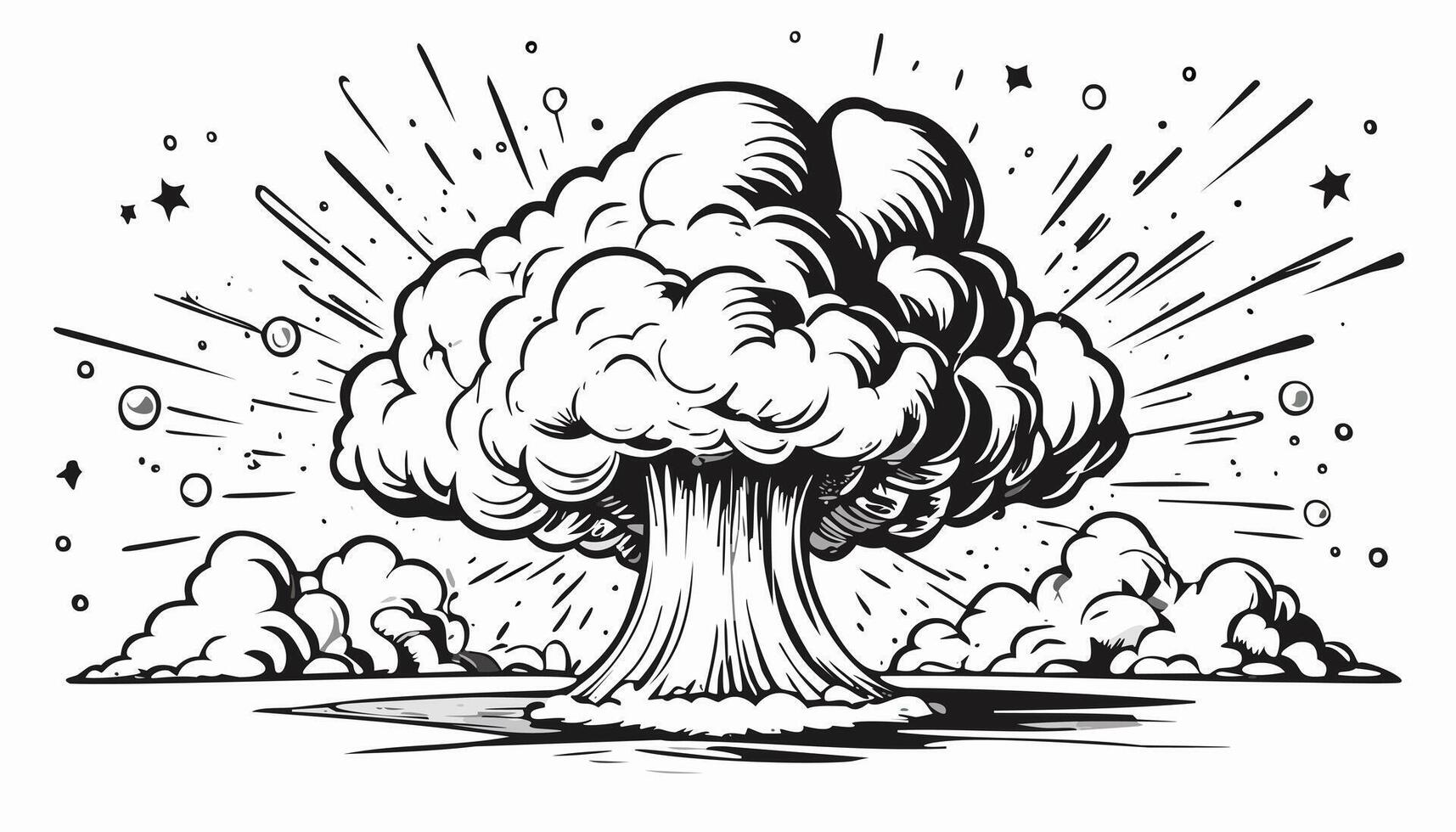 Explosion Cartoon Style - Comic Fire Burn Explode Hot Burn Burning vector