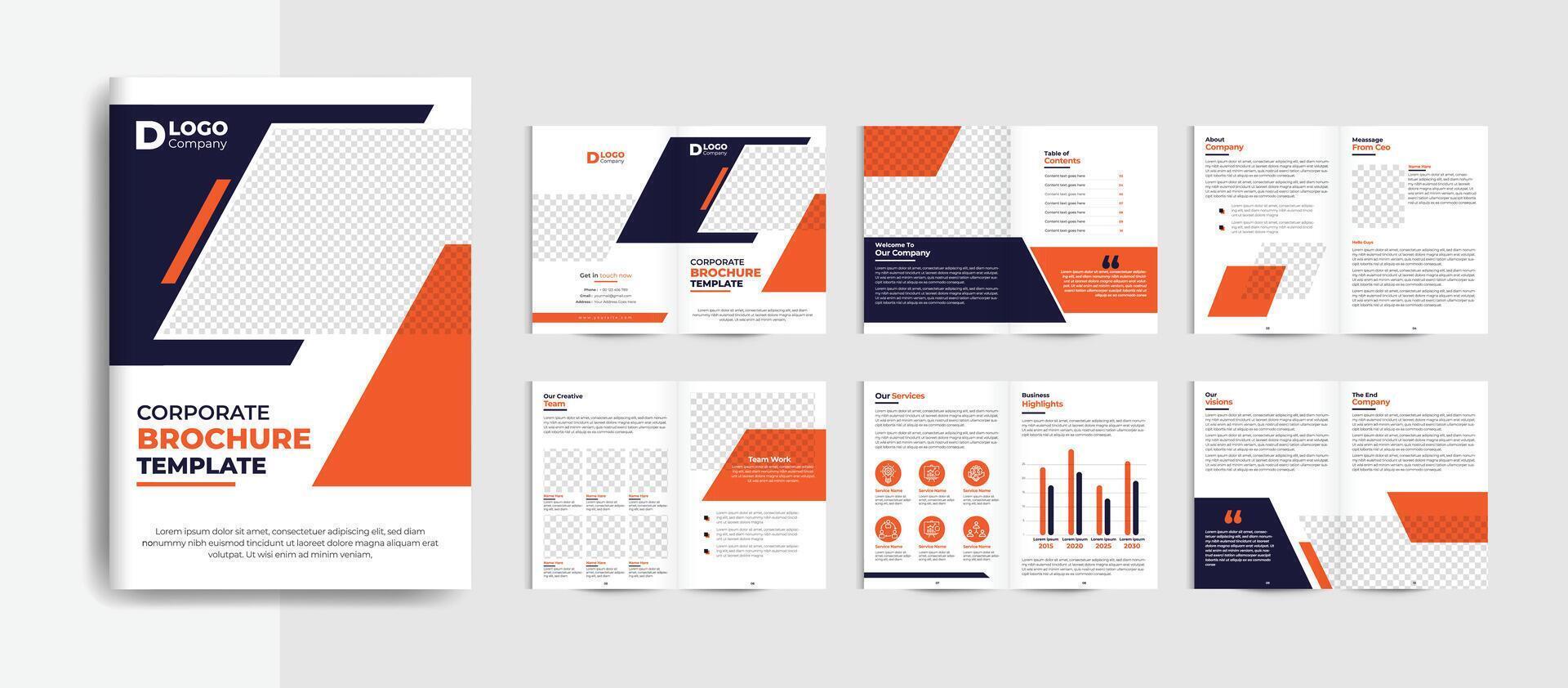 Corporate company profile brochure template design vector