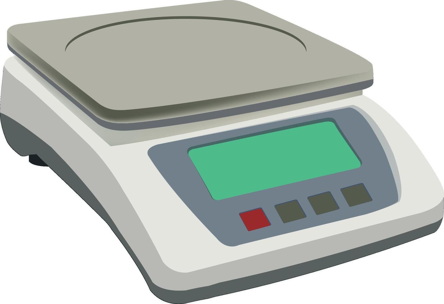 Kitchen electronics balance with led displey vector