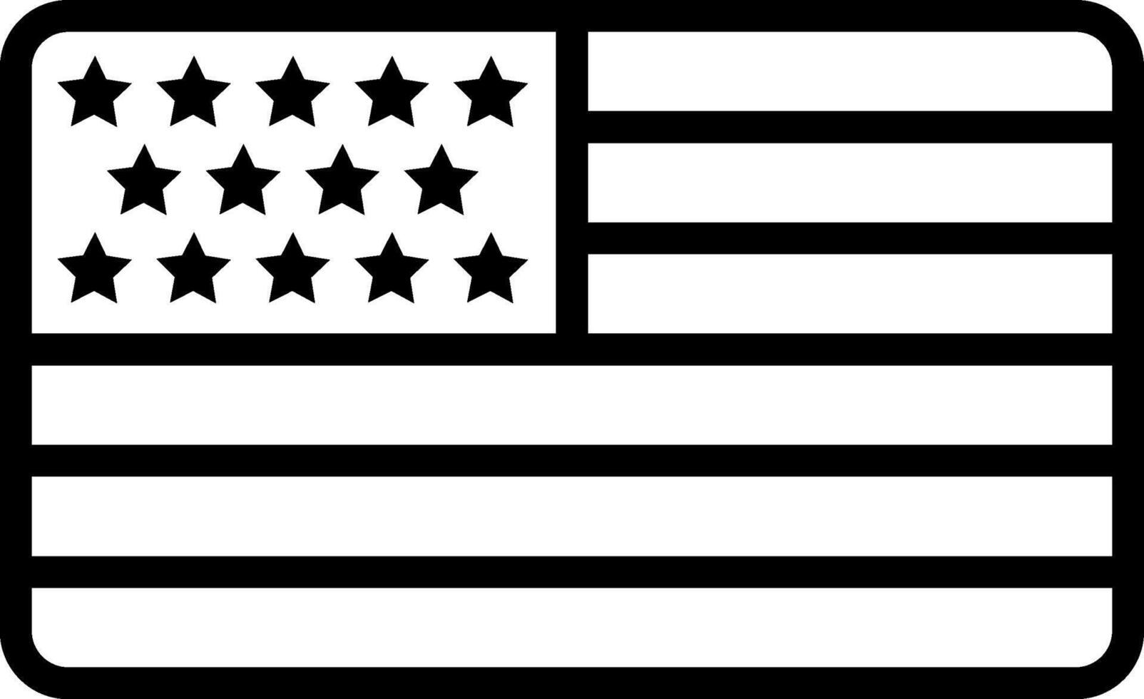 USA flag icon. United States of America national flag line icon. EPS10 vector