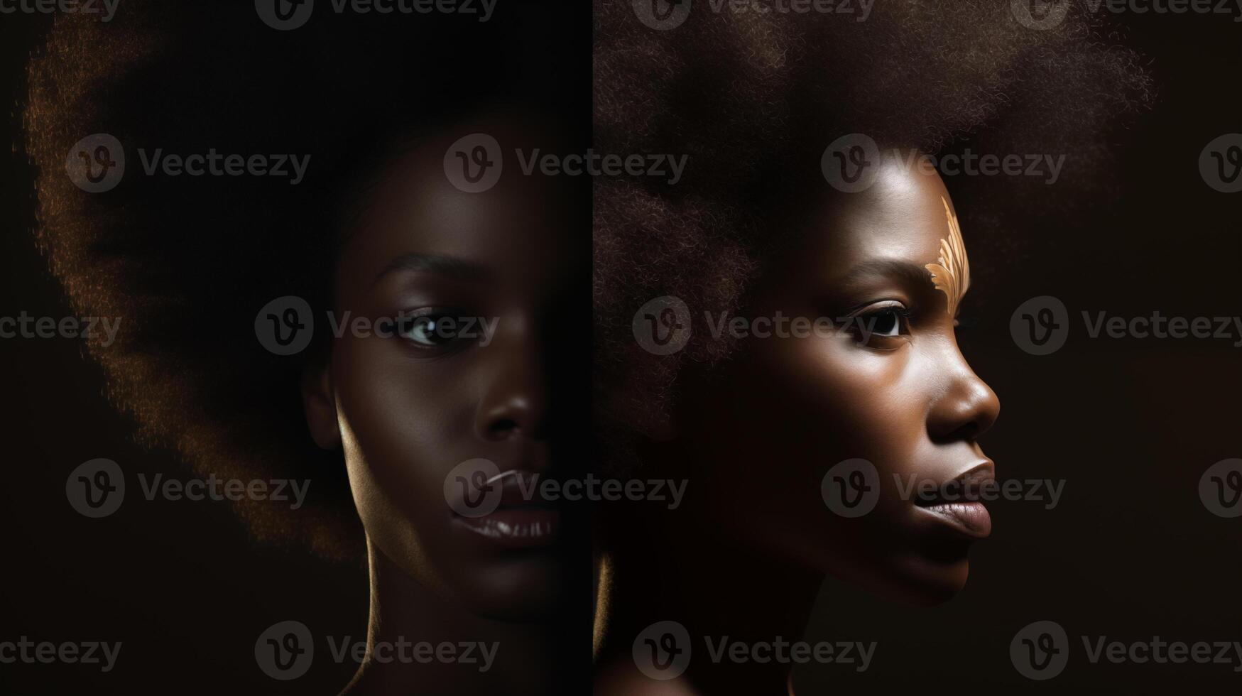 Dual essence, a tale of light and shadow. photo