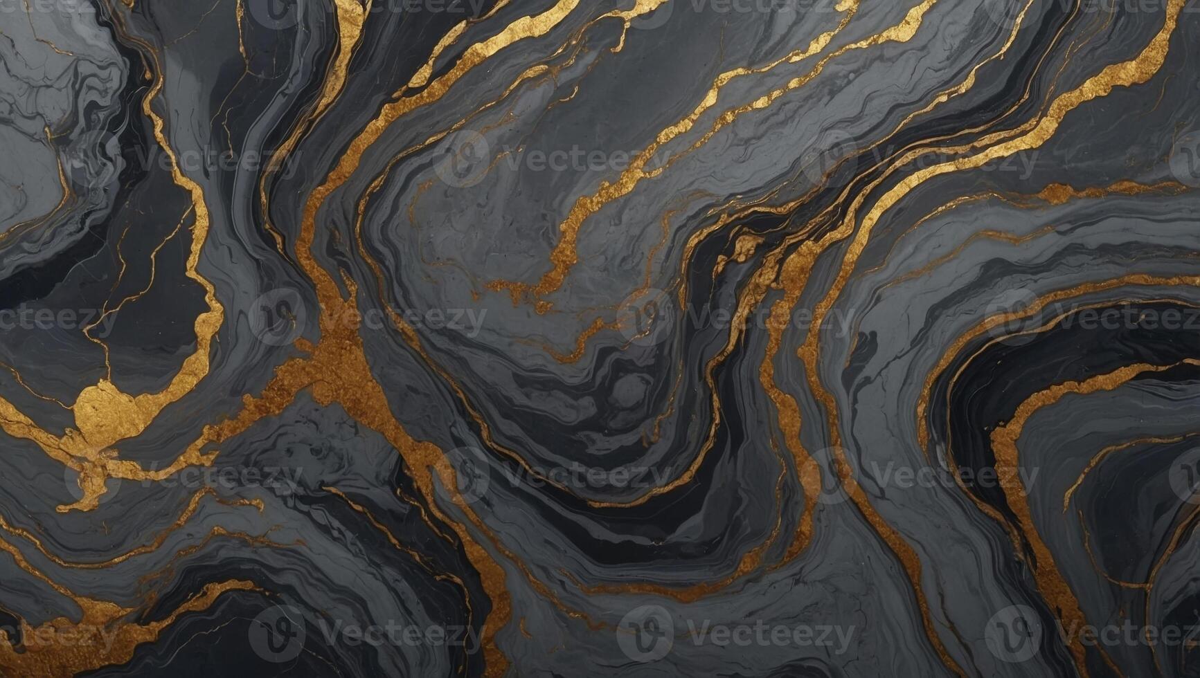 Beautiful grey curly marble with golden veins Abstract texture and background 2D illustration. photo