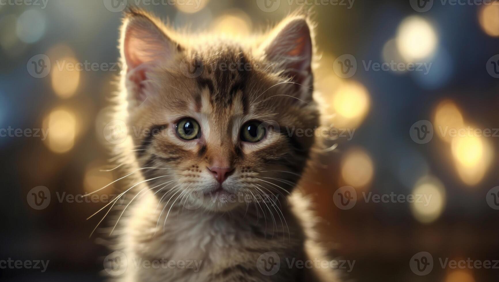 Confused Kitten A Whiskered Companion in a State of Perplexity. photo