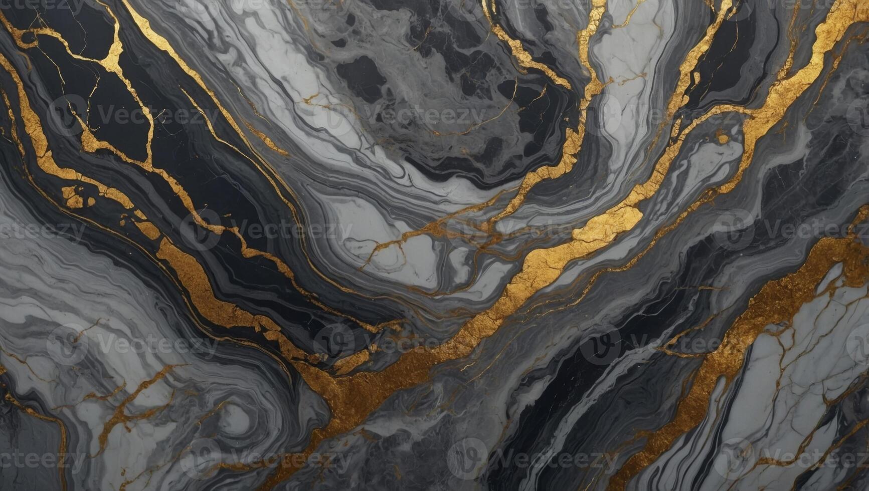 Beautiful grey curly marble with golden veins Abstract texture and background 2D illustration. photo