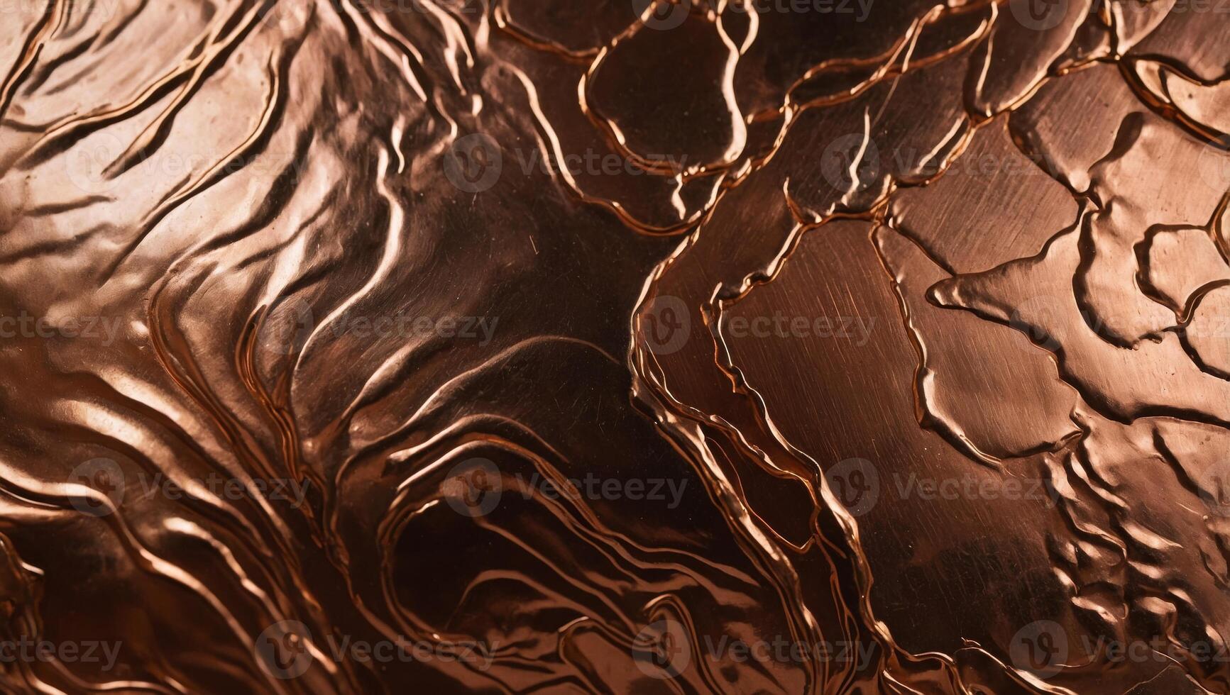 Abstract brushed copper surface metallic texture Retro background for creating text or design. photo