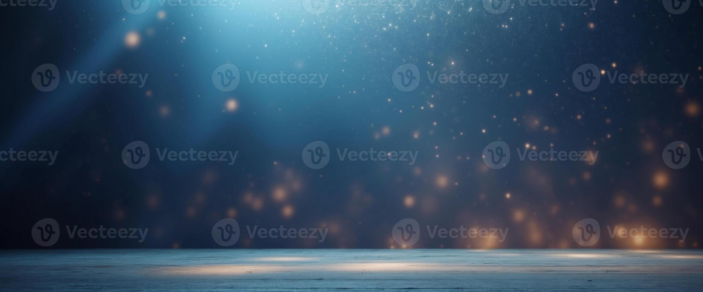 An abstract universal background for a presentation with a blue wall and beautiful highlights of light and shadow. photo