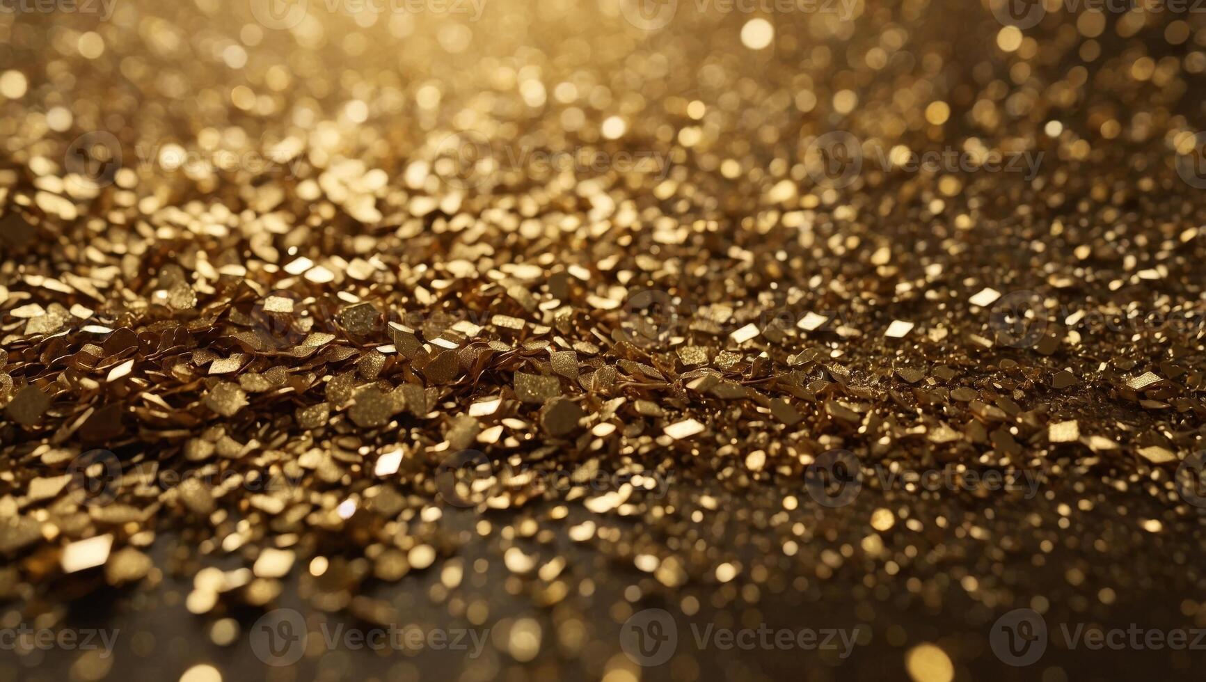 Background filled with shiny gold glitter decor for the new year. photo