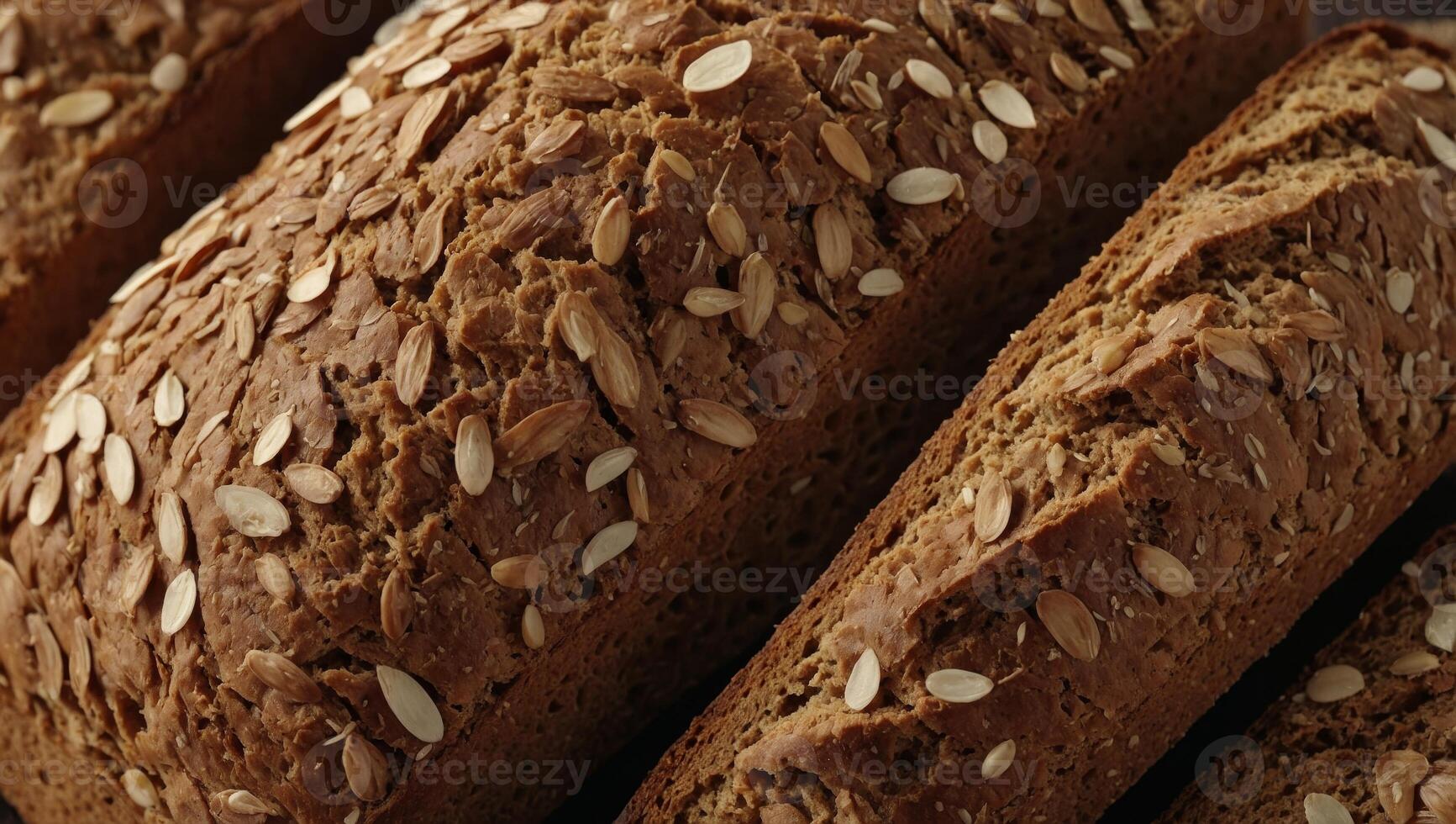 High resolution brown bread texture background Texture of brown bread baked from rye flour. photo