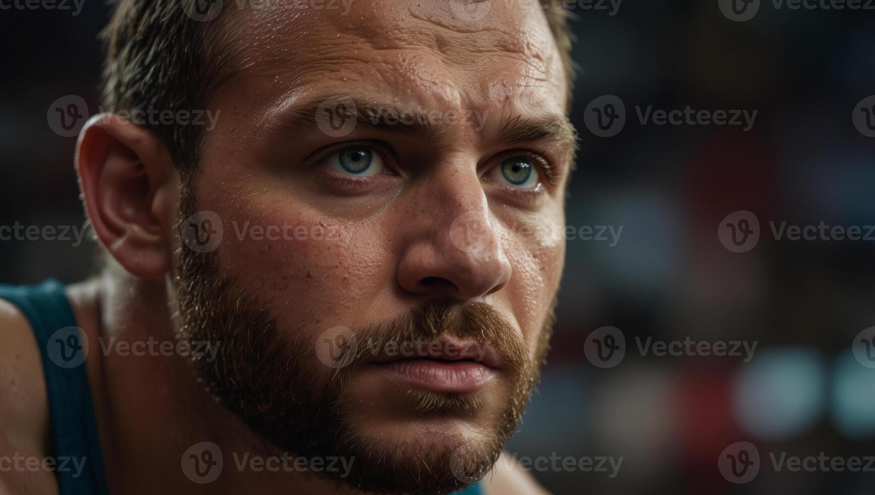Intense focus wrestler s eyes locked on opponent before match summer olympics sports image. photo