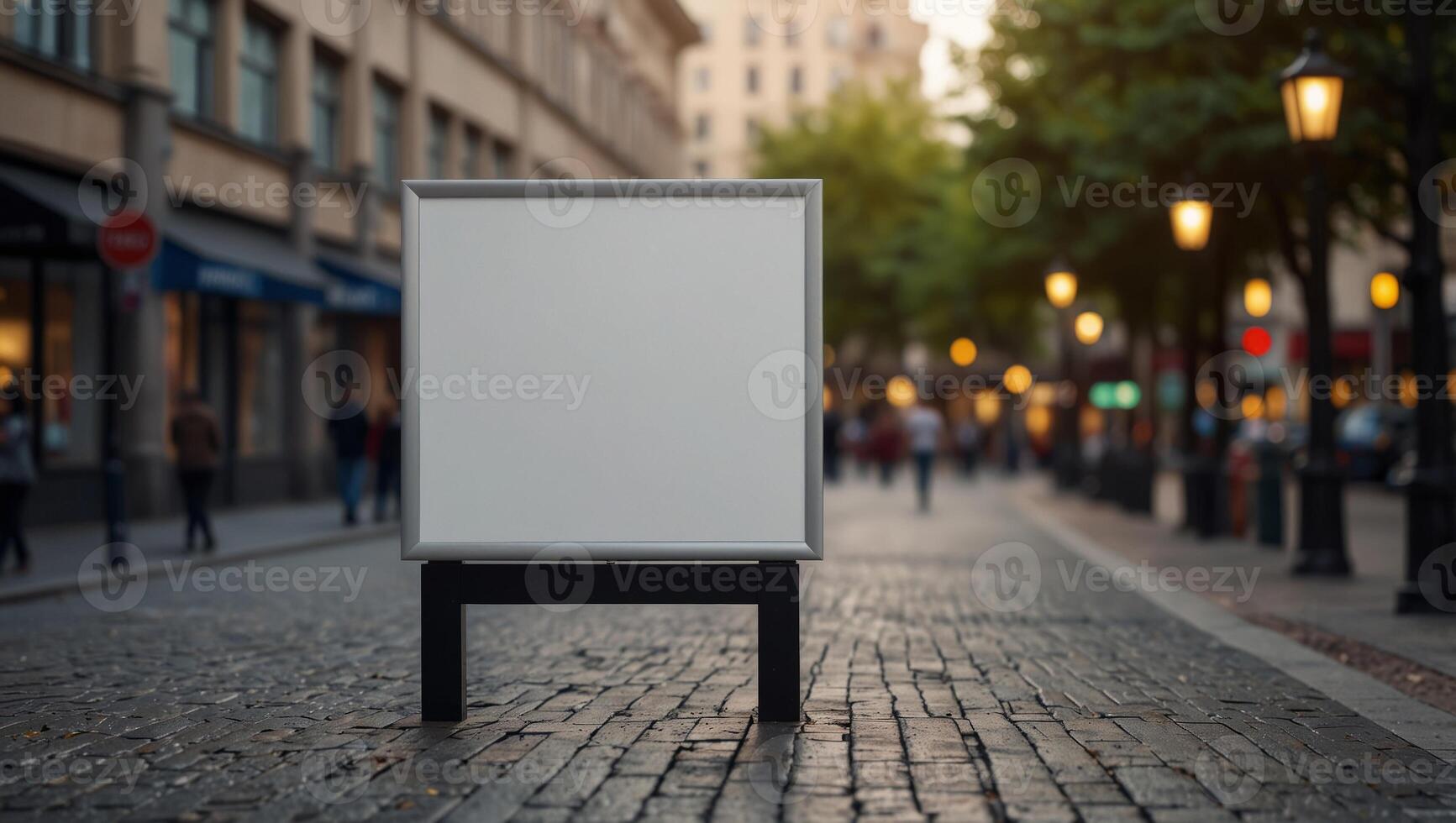 Large blank billboard in the street, banners with room to add your own text. photo