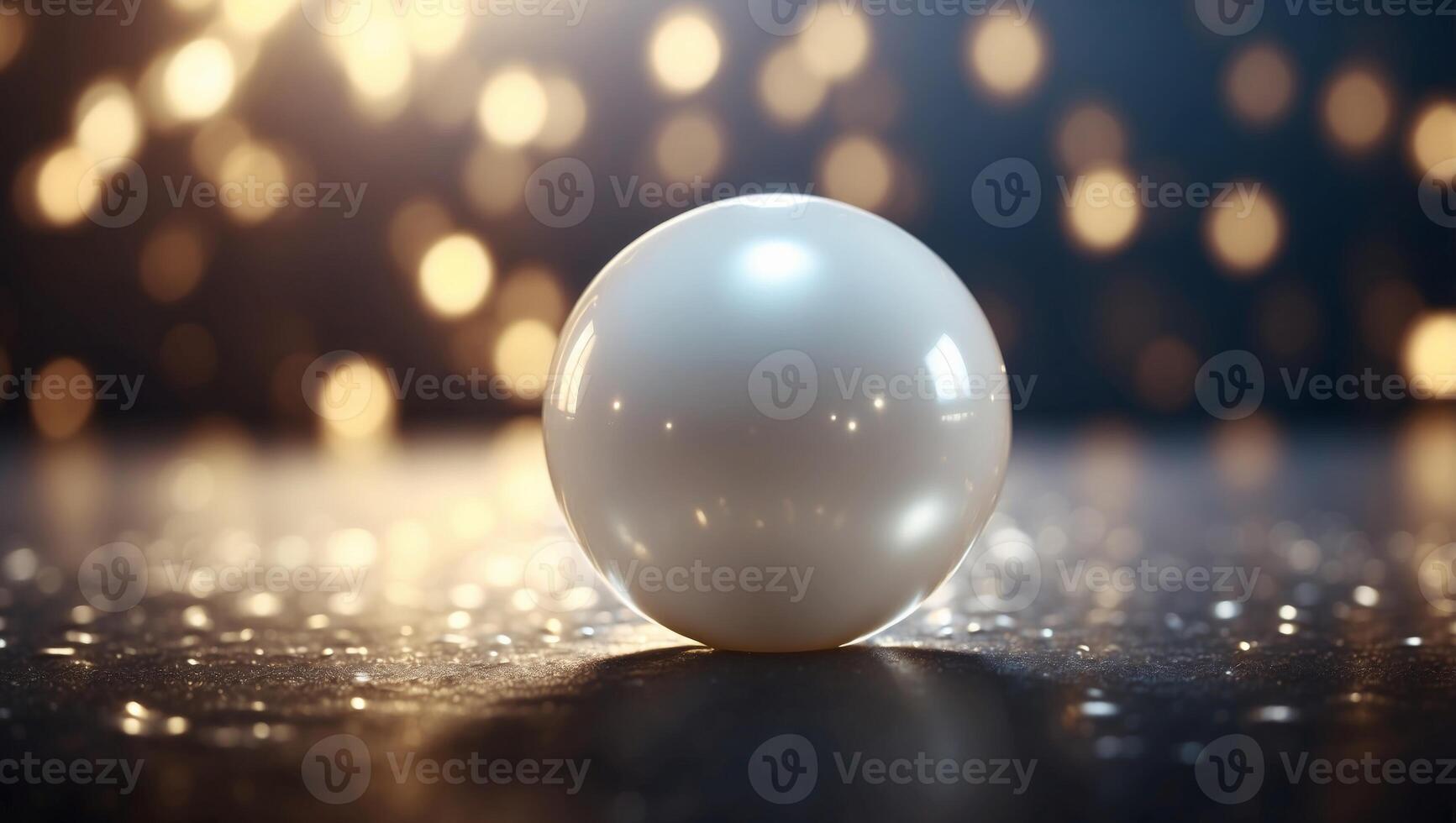 Luminous White Pearl A Perfect Sphere of Natural Light and Radiance. photo