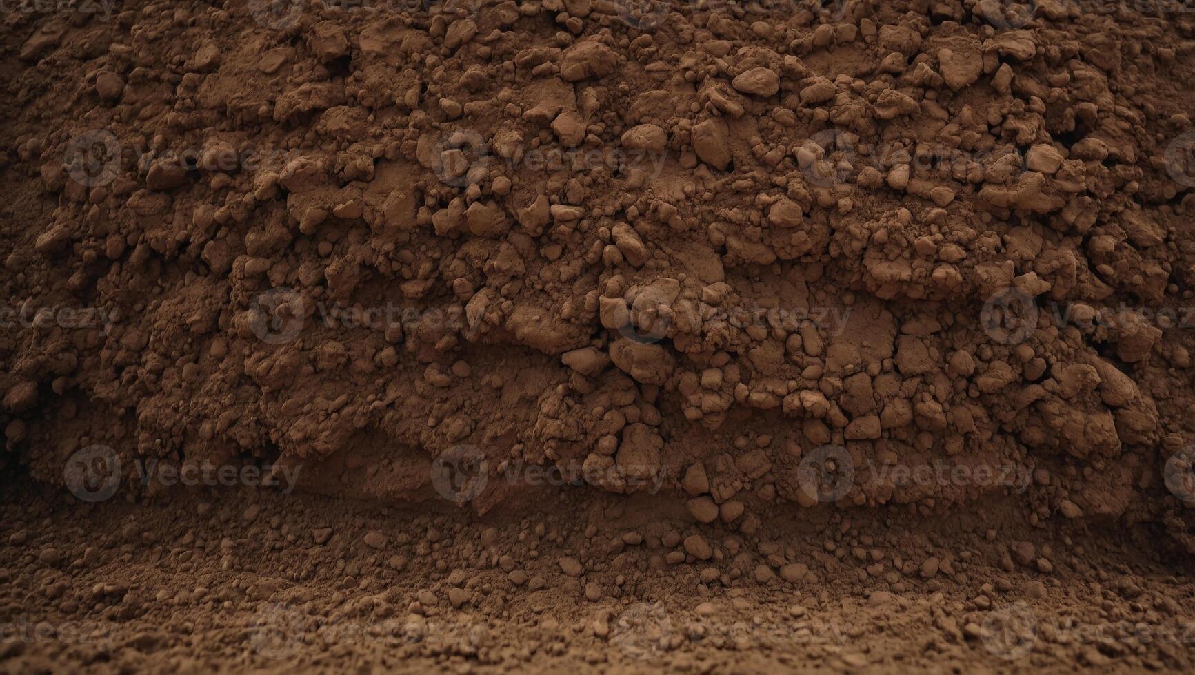 Soil wall texture of clay house structure Mud background Soft picture. photo