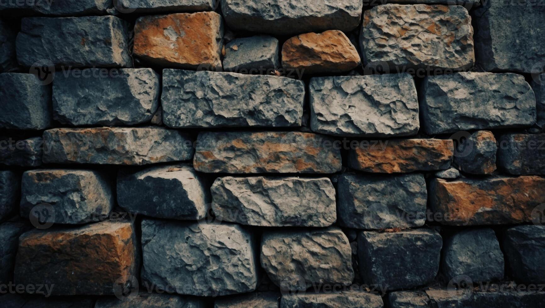 Stone wall background and texture with space for your text or image. photo