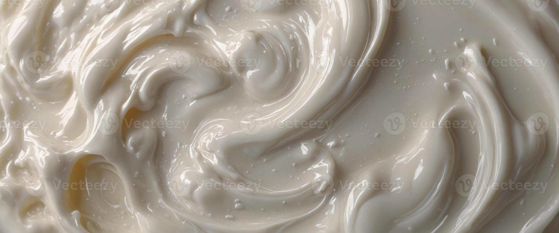 The white surface of the cream lotion softens the background , texture, top view, close up. photo