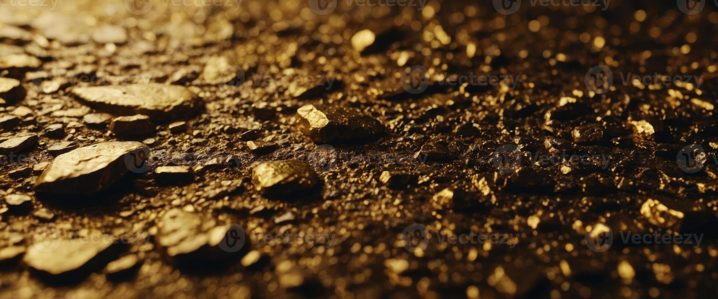 Gold grunge background Gold stone background with copy space Gold with rock texture. photo