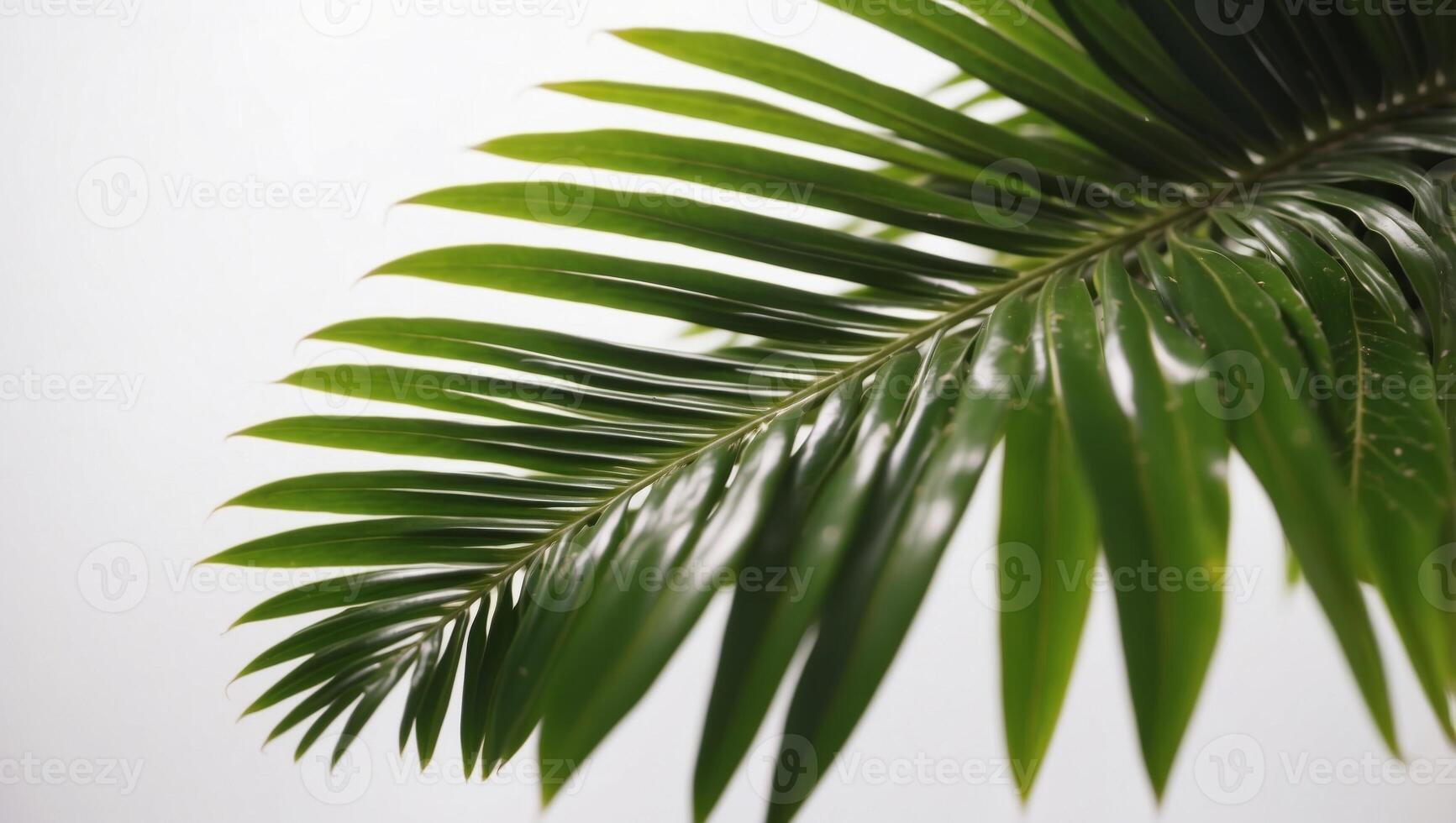 HighContrast Timelapse of a Palm Leafs Texture on a Bright White Backdrop. photo