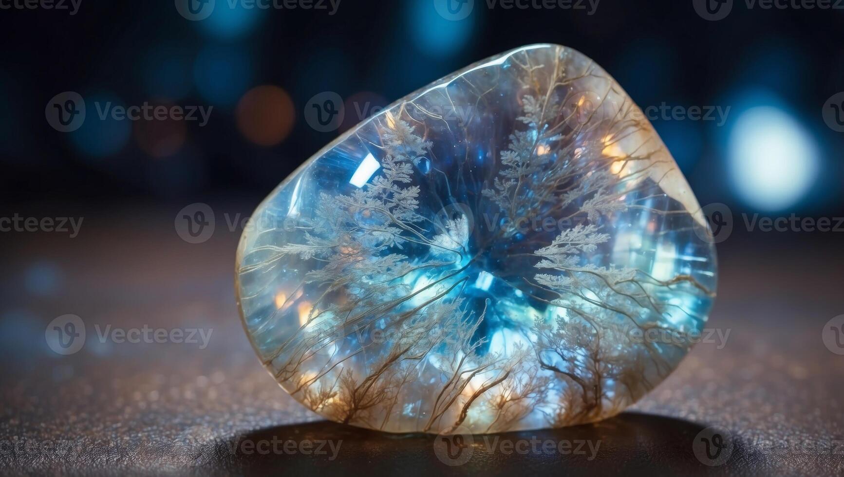 Iridescent Polished Moonstone A Radiant Double Exposure Gem Encounter. photo