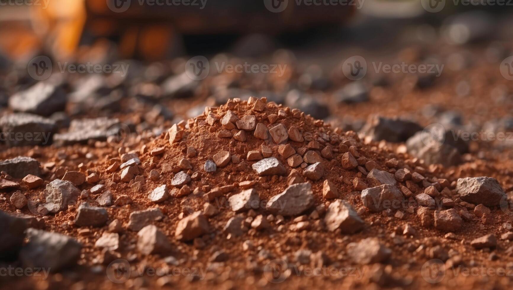 Raw Bauxite Ore in Aluminum Production A Glimpse into the Shiny Surface of Mining Industry. photo