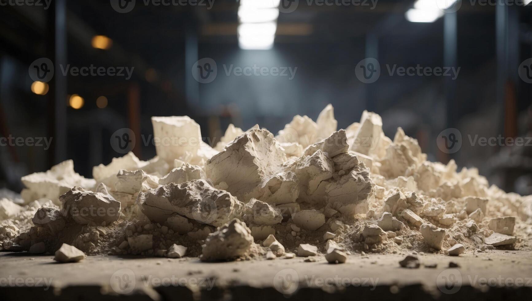 Raw Gypsums Double Exposure Silhouette in Construction An Industrial Materials Closeup and Focus. photo