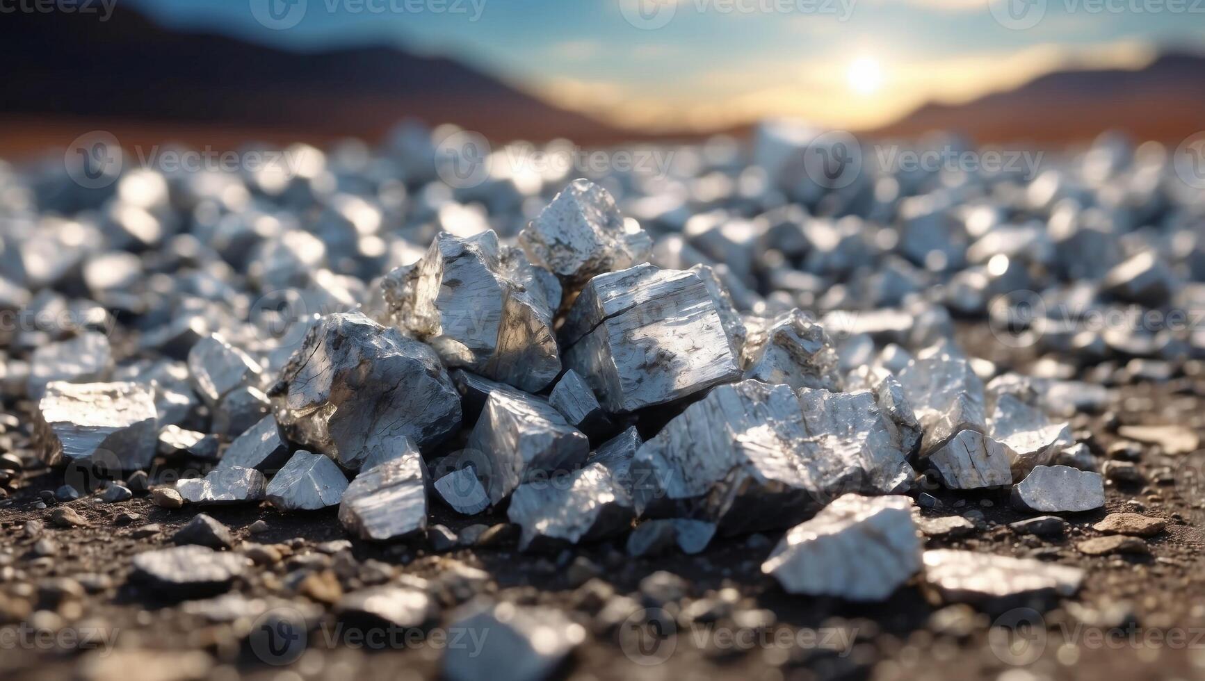 Raw Lithium Ore A Promising Solution for Future Energy Storage. photo