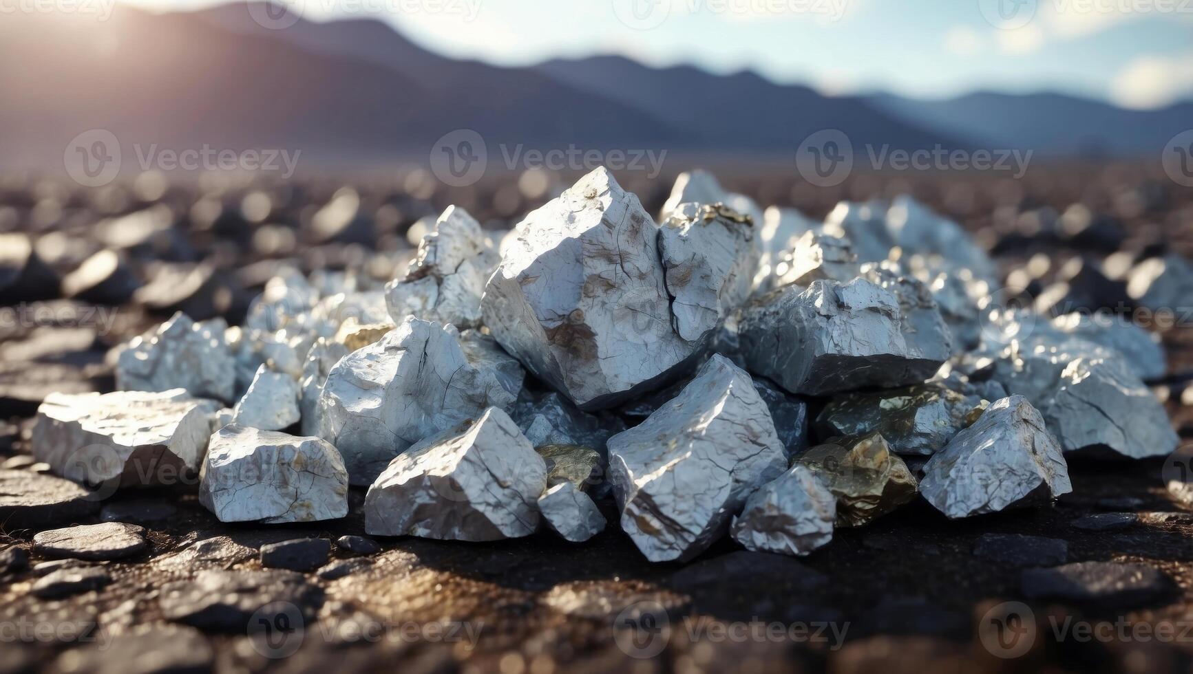 Raw Lithium Ore A Promising Solution for Future Energy Storage. photo