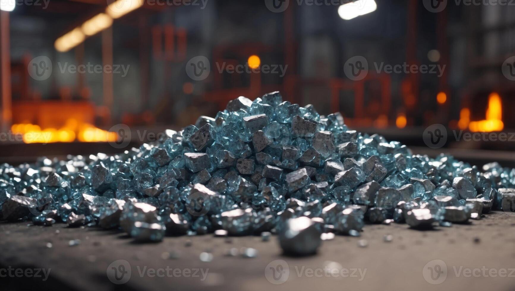 Raw Vanadium A Shimmering Industrial in Steel Production. photo