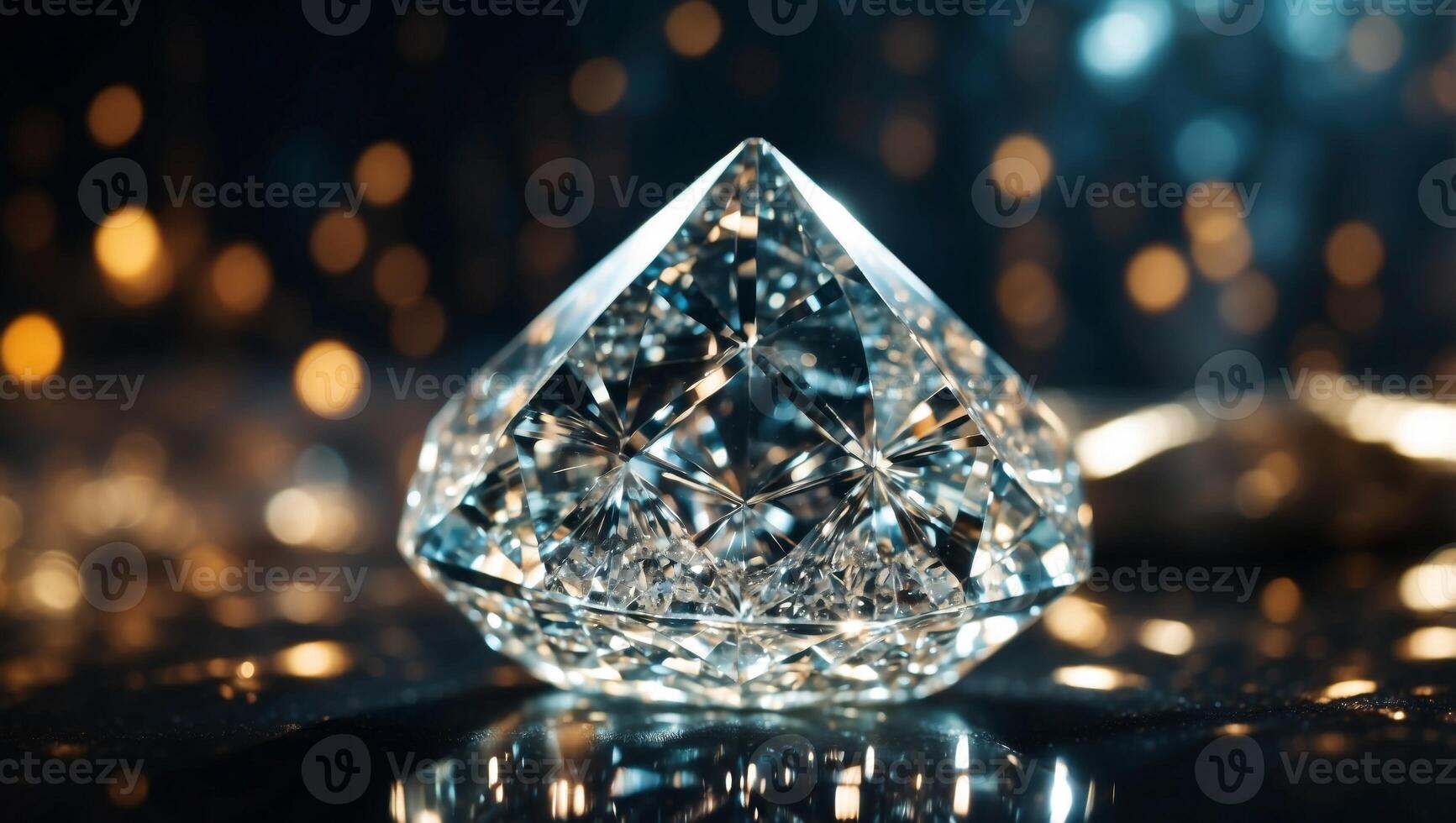 Sparkling Diamonds Dazzling Double Exposure Silhouette A Luxurious CloseUp. photo
