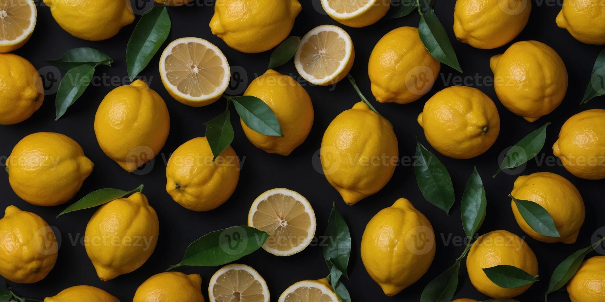 a heart made of lemons on a black background. photo