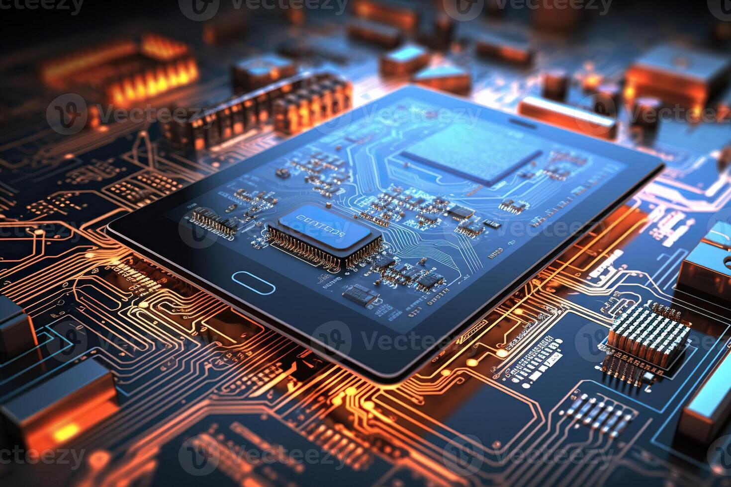 Beautiful surface microchip for design natural abstract background photo