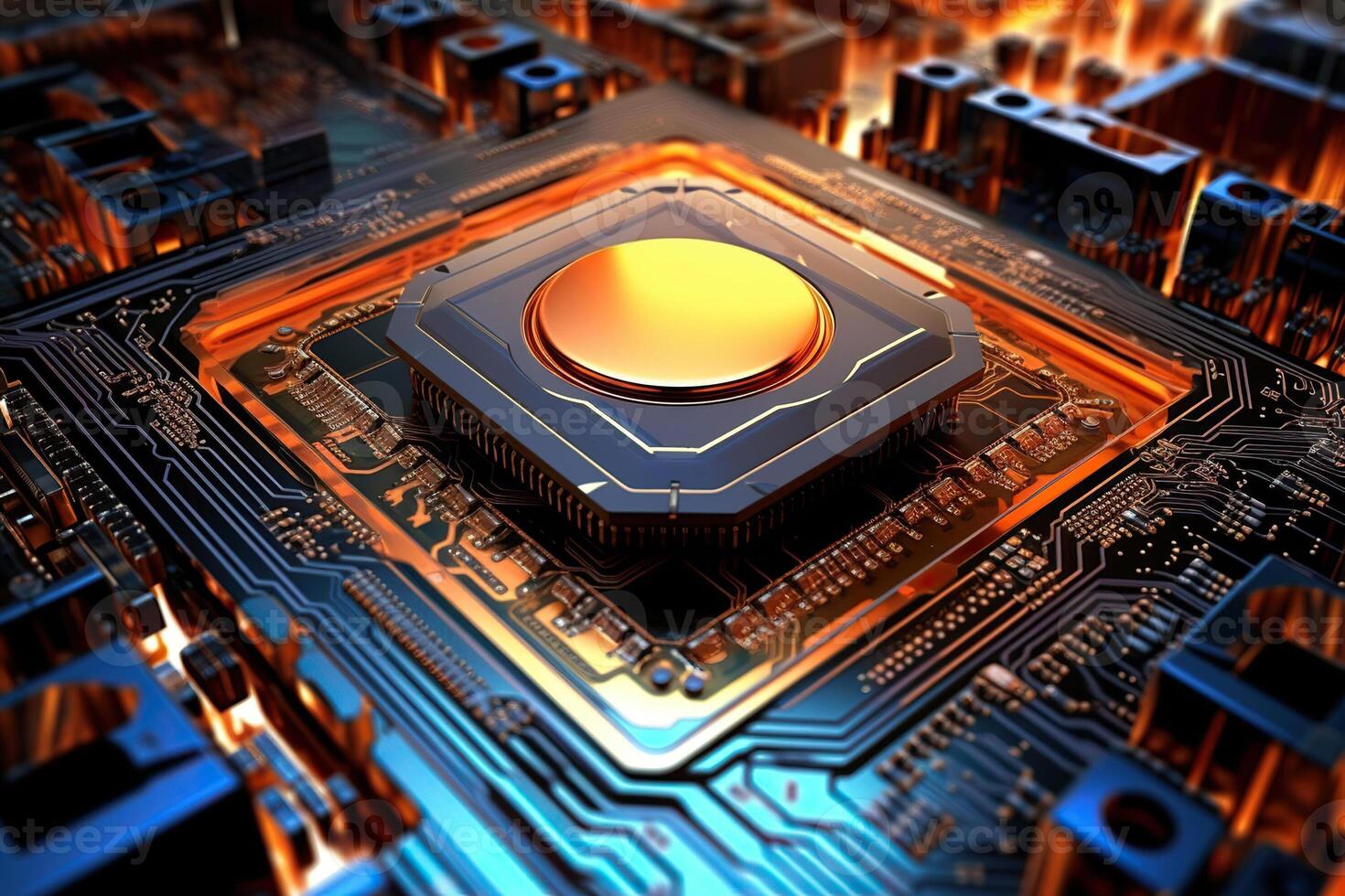 Beautiful surface microchip for design natural abstract background photo