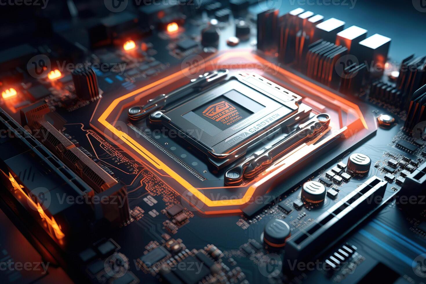 Beautiful surface microchip for design natural abstract background photo