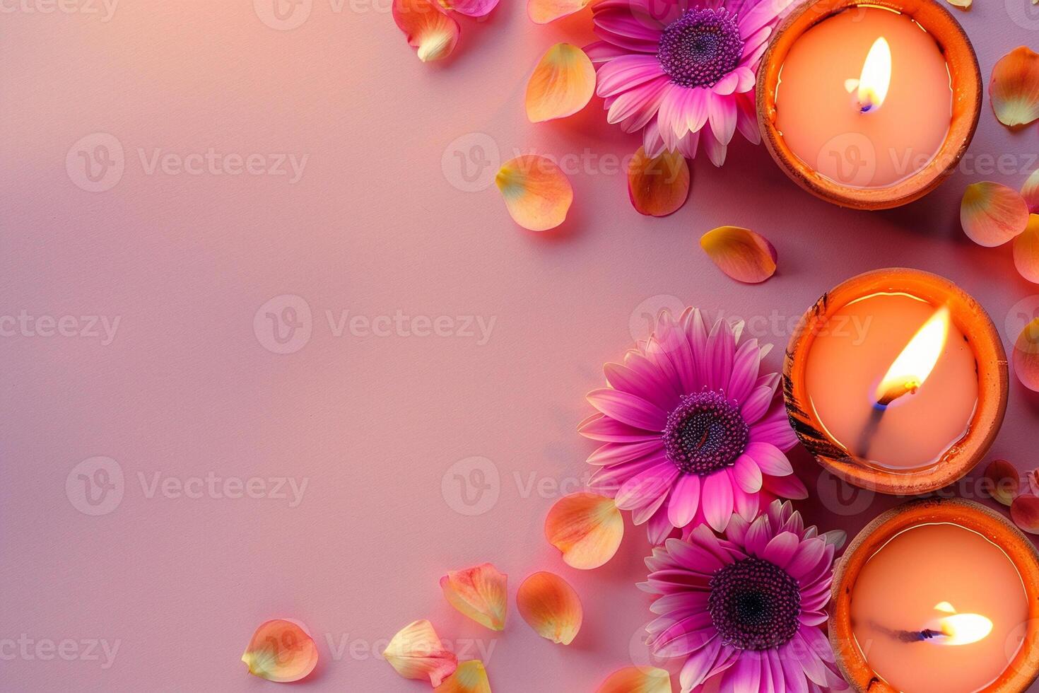 Beautiful greeting card with bright holiday composition for happy and celebrate Diwali photo