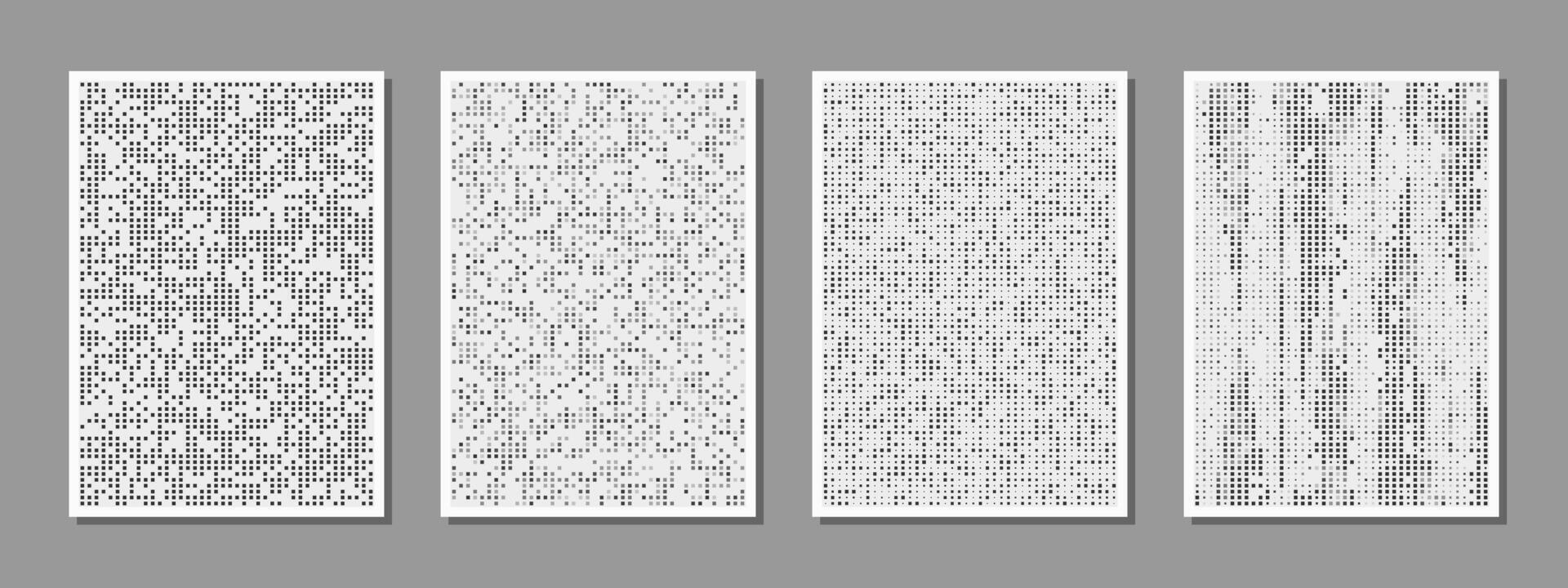 Set of digital posters vector