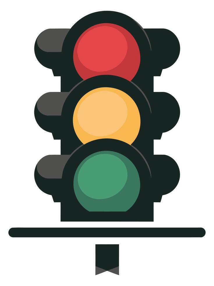 Red, Yellow, Green - Traffic Light illustration Isolated on white background vector