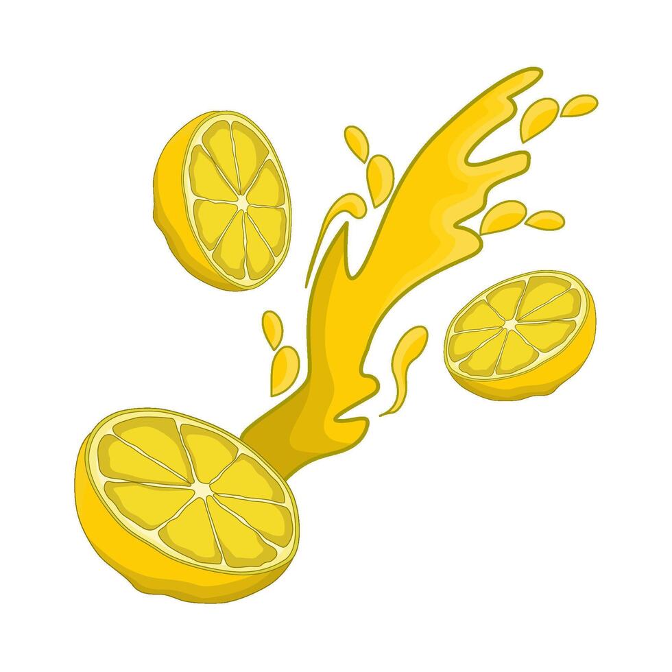illustration of lemon splash vector