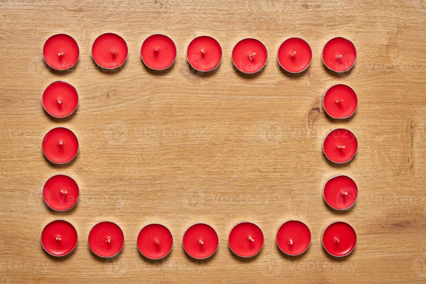 Red tealight candles photo