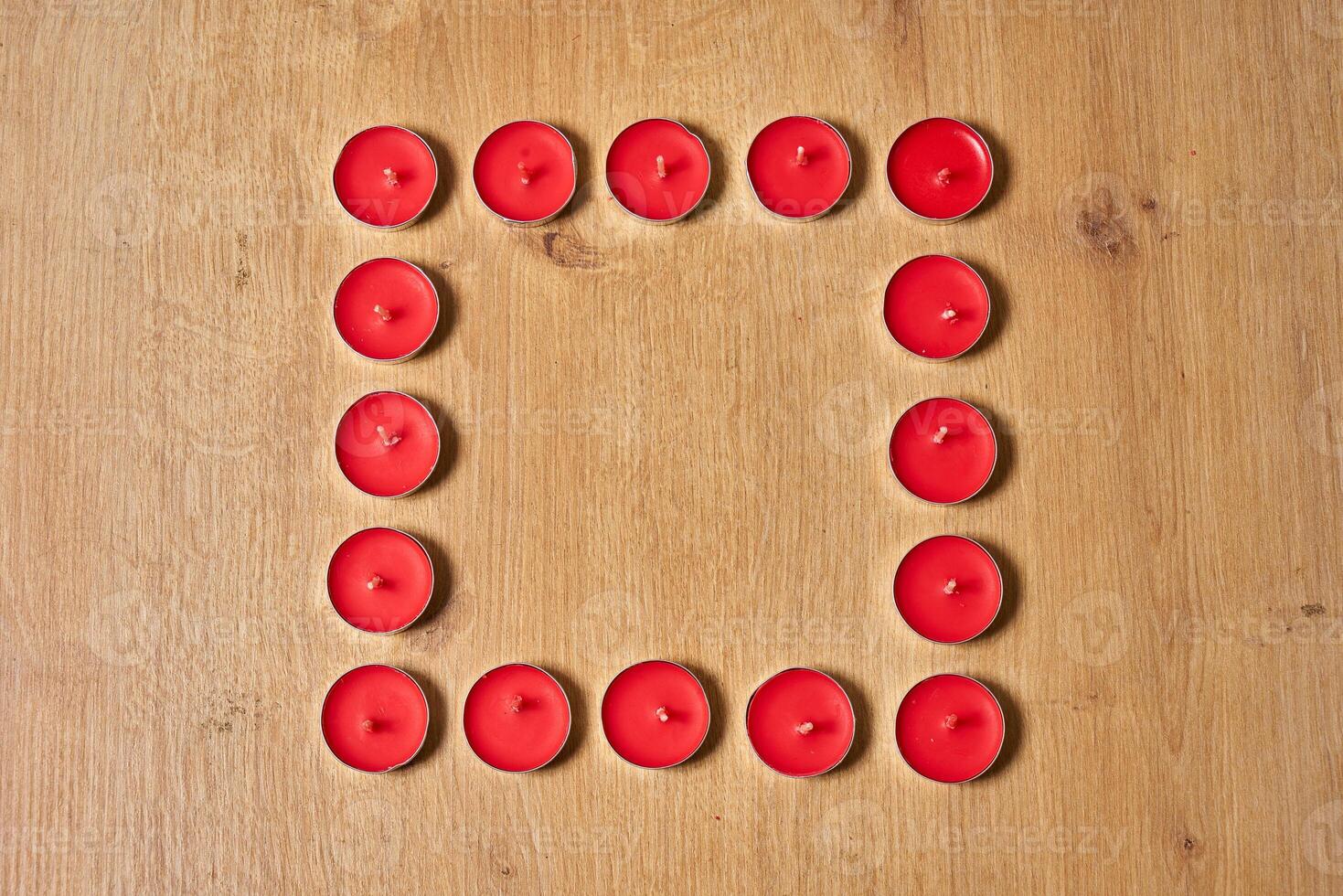 Red tealight candles photo