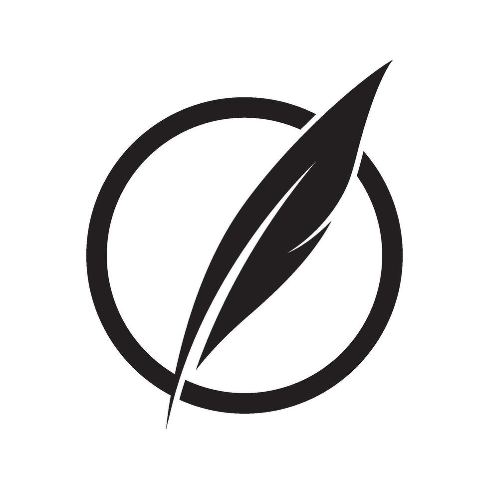 Poultry feather logo design vector
