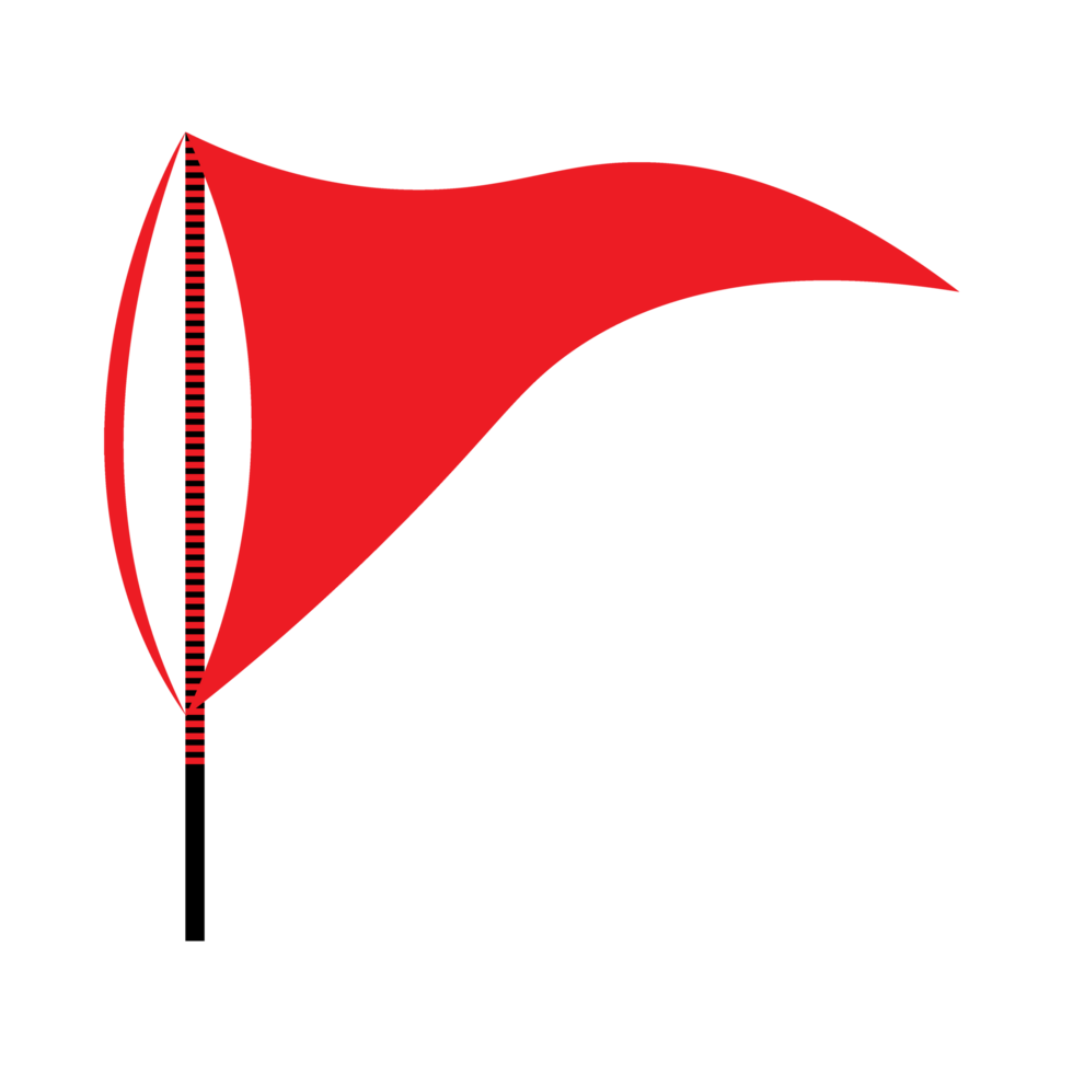 islamic red flag icon isolated on transparent background png