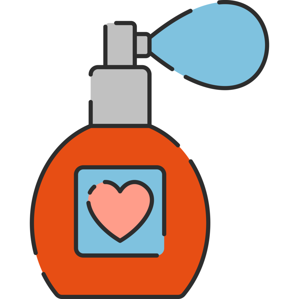 Perfume Illustration Flat Design Isolated on Transparent Background png
