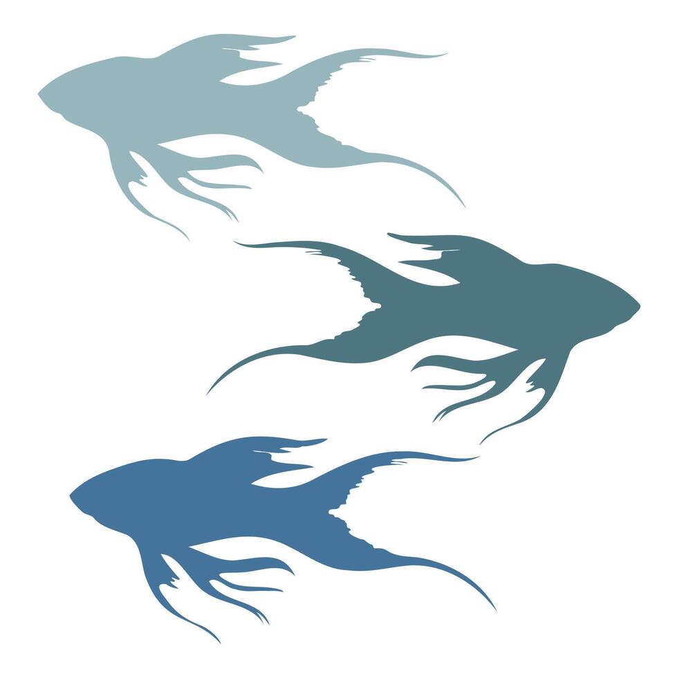 Marine life, sea ocean underwater creatures fish, shells algae seaweed, Ink and pen sketch hand drawn. Single object illustration, stylized, isolated on white. Zoo shop, aquarium, cosmetics, resort vector