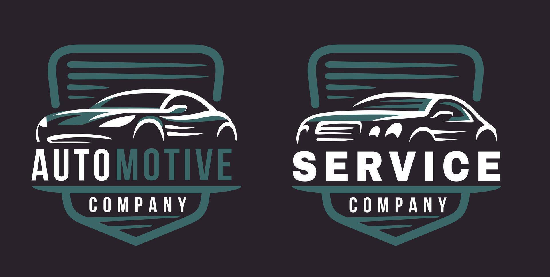 Car abstract emblem . Auto silhouettes vector