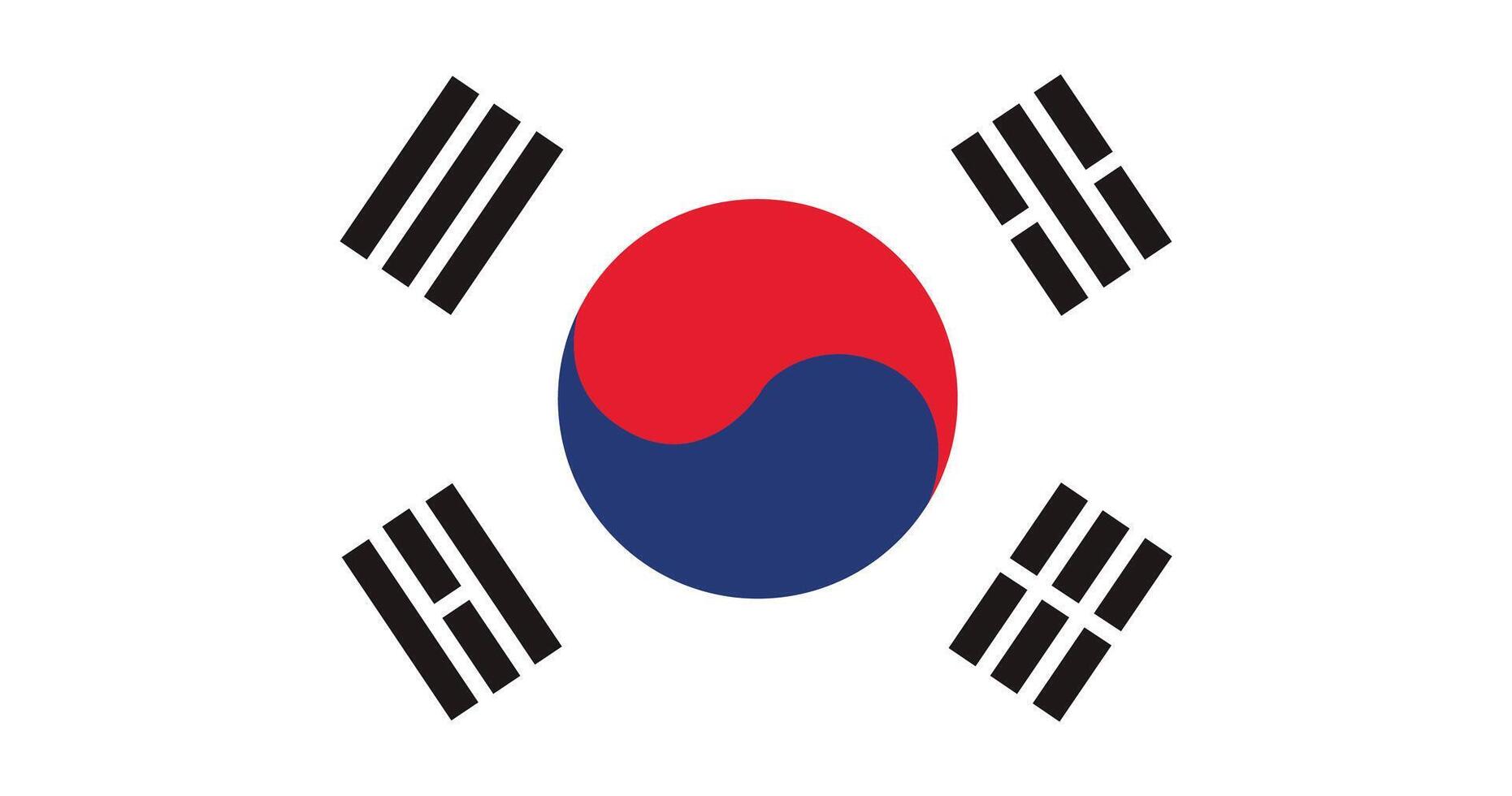 South Korea Flag Illustration vector