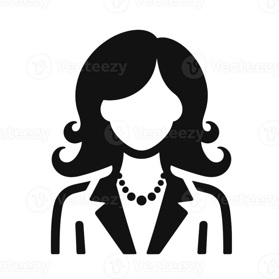 a woman with a necklace icon on a transparent background png