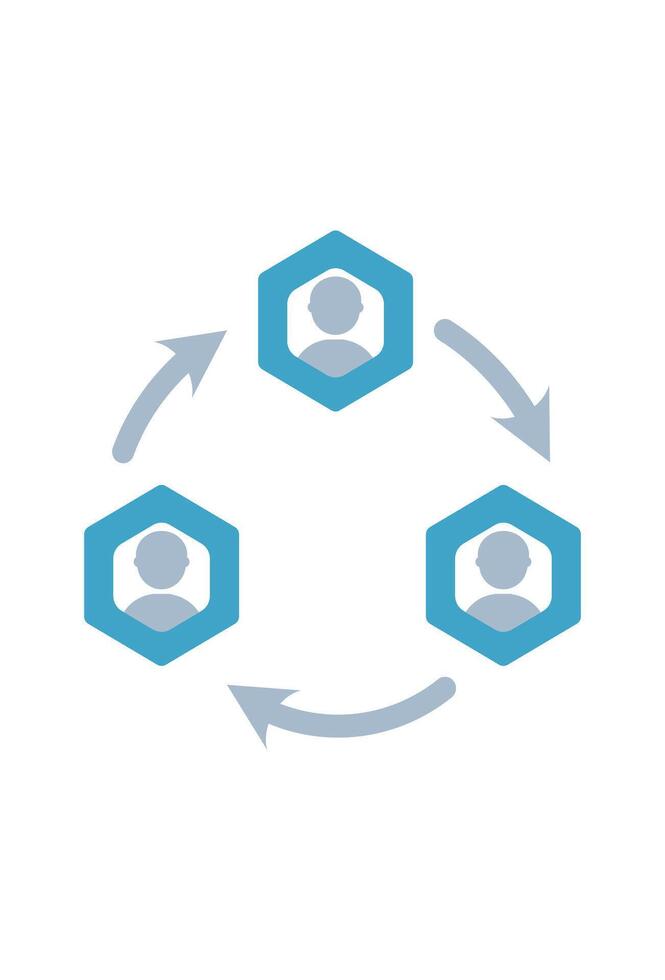 icon candidate exchange. group work symbol vector