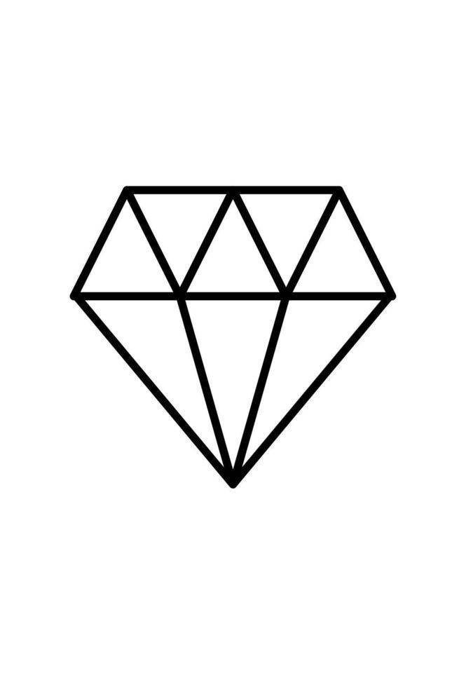 simple gemstone icon. diamond symbol vector