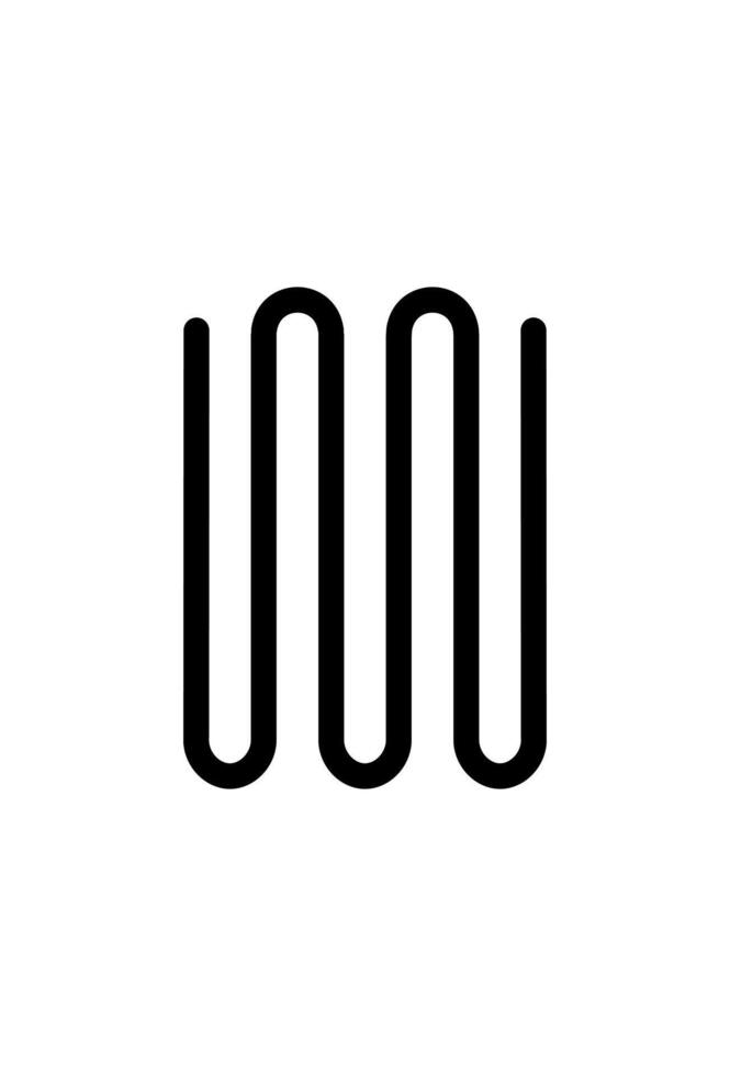 icon monogram letter m for design vector