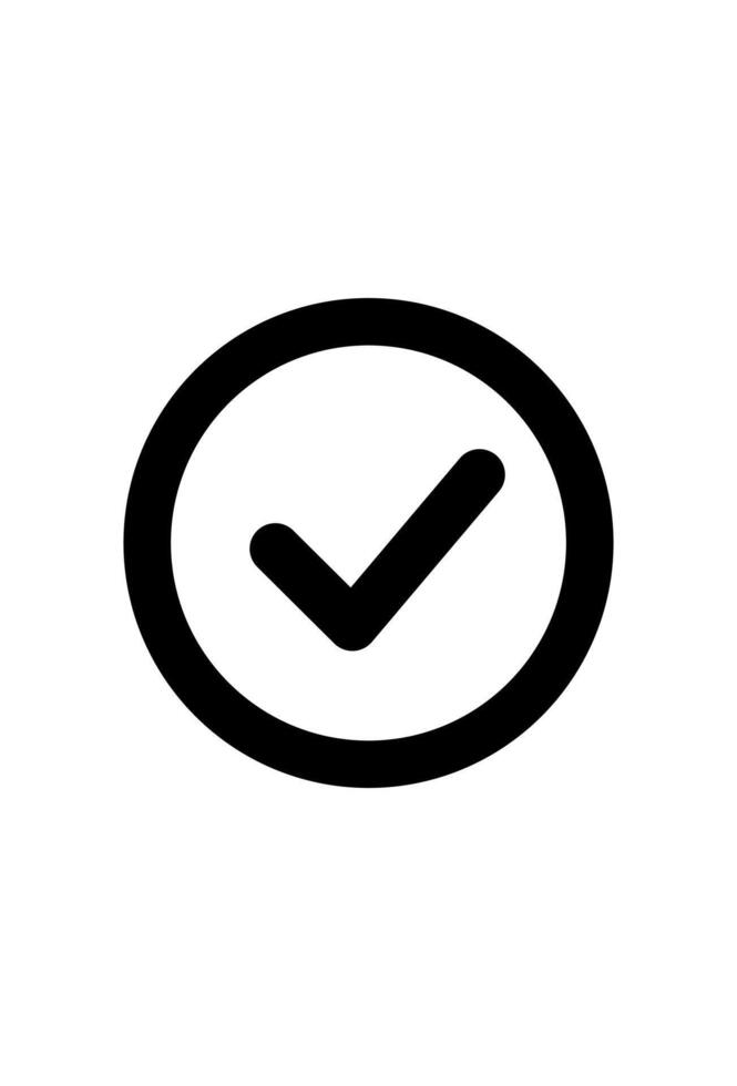 simple tick icon . done symbol vector
