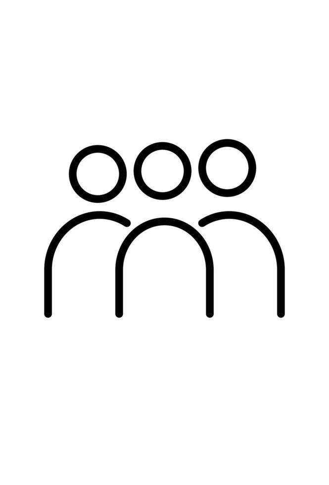 icon line art simple group vector