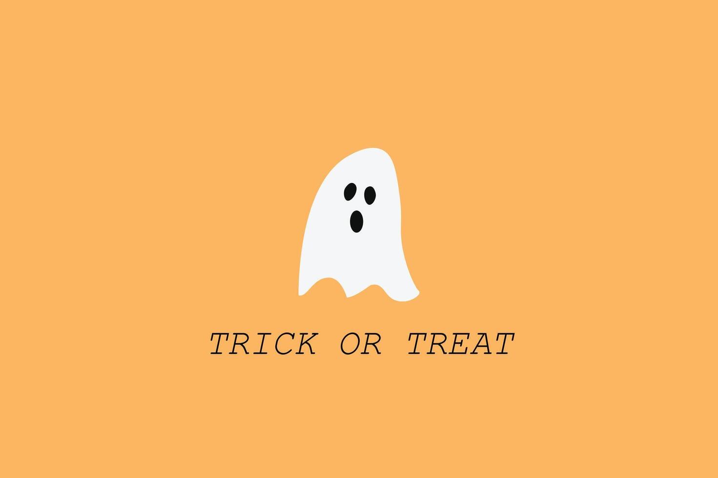 Halloween invitation card with ghost background. vector